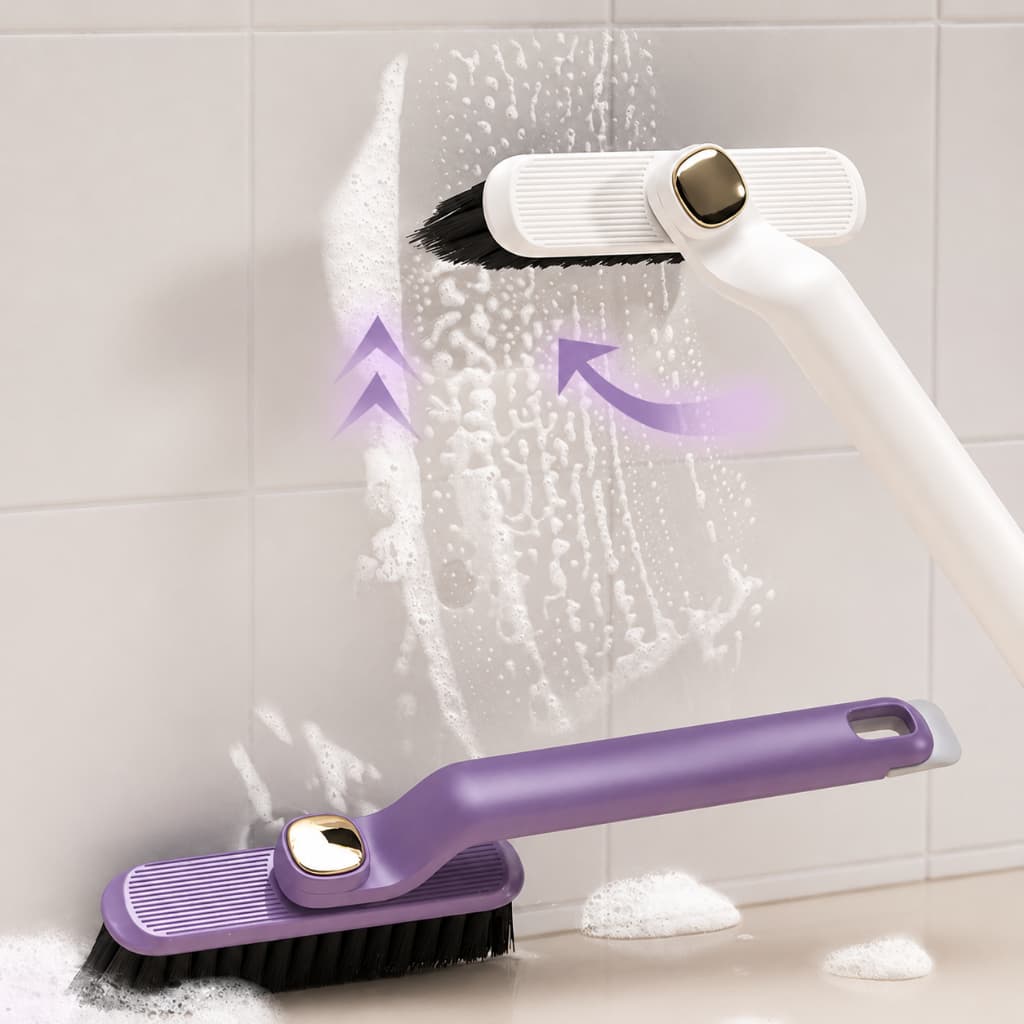 Escova Rotativa Limpeza Pesada 2 em 1 Banheiro Piso Remove Sujeira Fácil Rápido