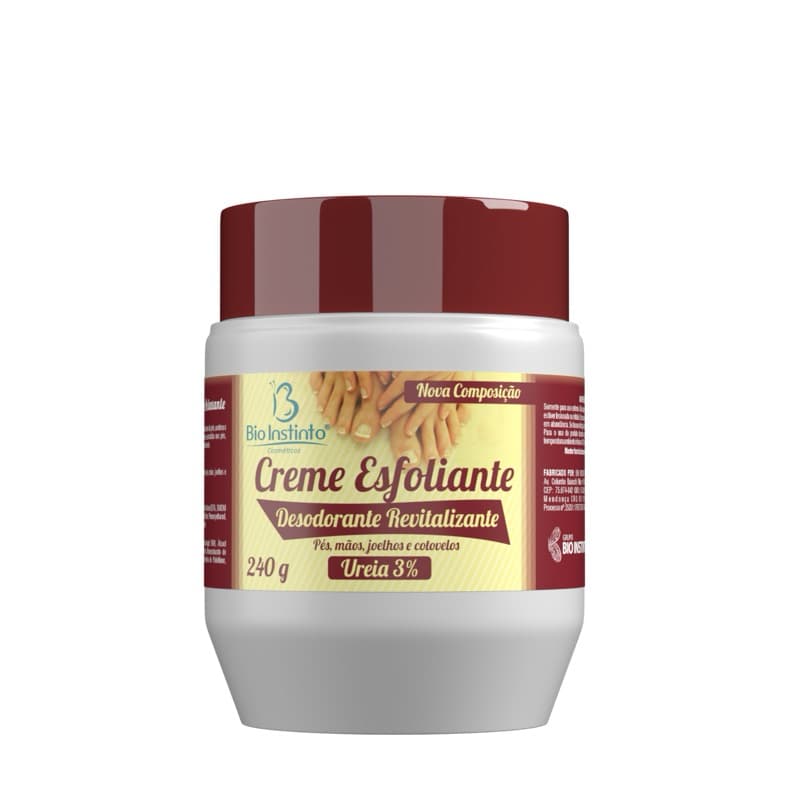 Creme Esfoliante com Ureia 3% para Pés, Mãos, Joelhos e Cotovelos 240g - Bio Instinto