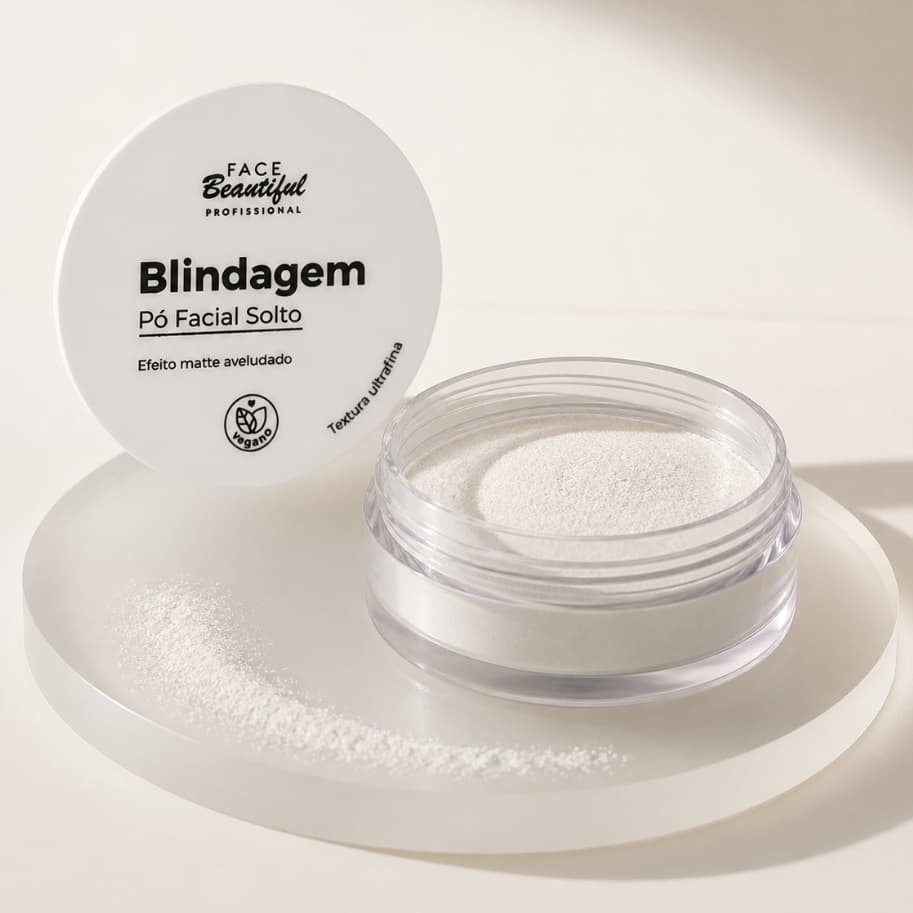Pó Facial Solto Blindagem Efeito Matte Aveludado Ultrafino 10g Face Beautiful