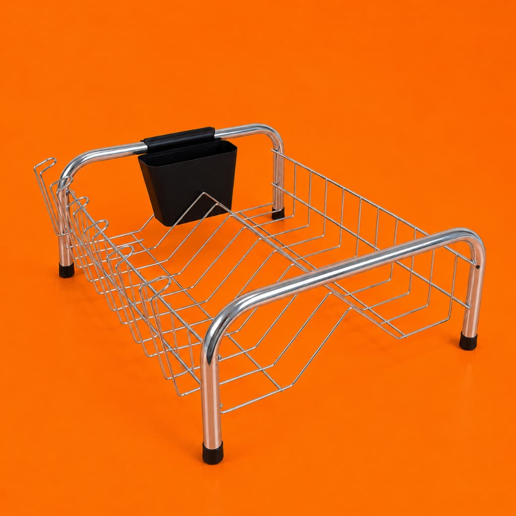 Escorredor de Louça Organizador de Pia Rack em Aço Cromado Resistente para Pratos Porta Copos Talher Águia Envio Rápido