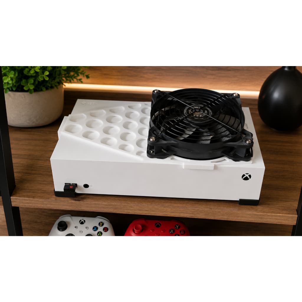 Suporte de Ventoinha de 140 mm para Xbox Series S + Pés para Xbox Series S