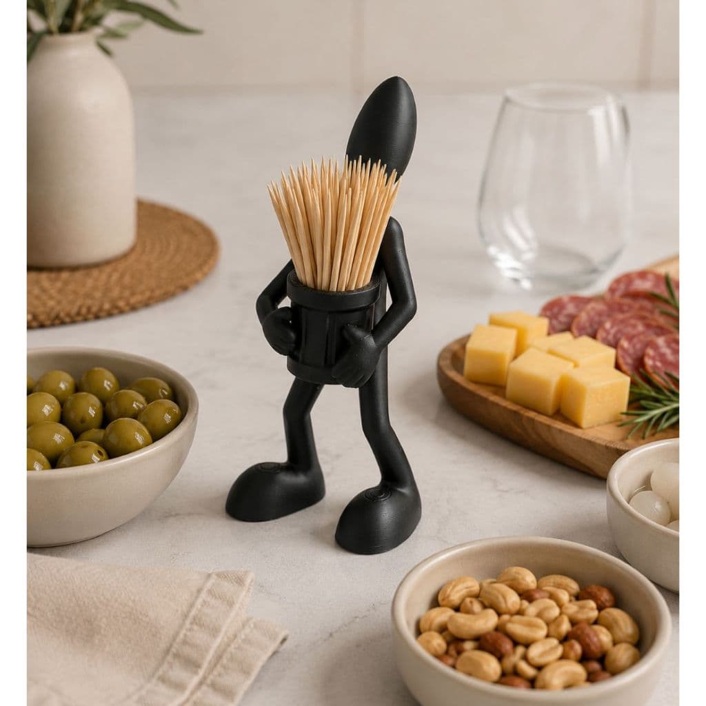 Porta Palitos 3d Mordomo De Mesa Paliteiro Decorativo Boneco Mesa Posta Boteco