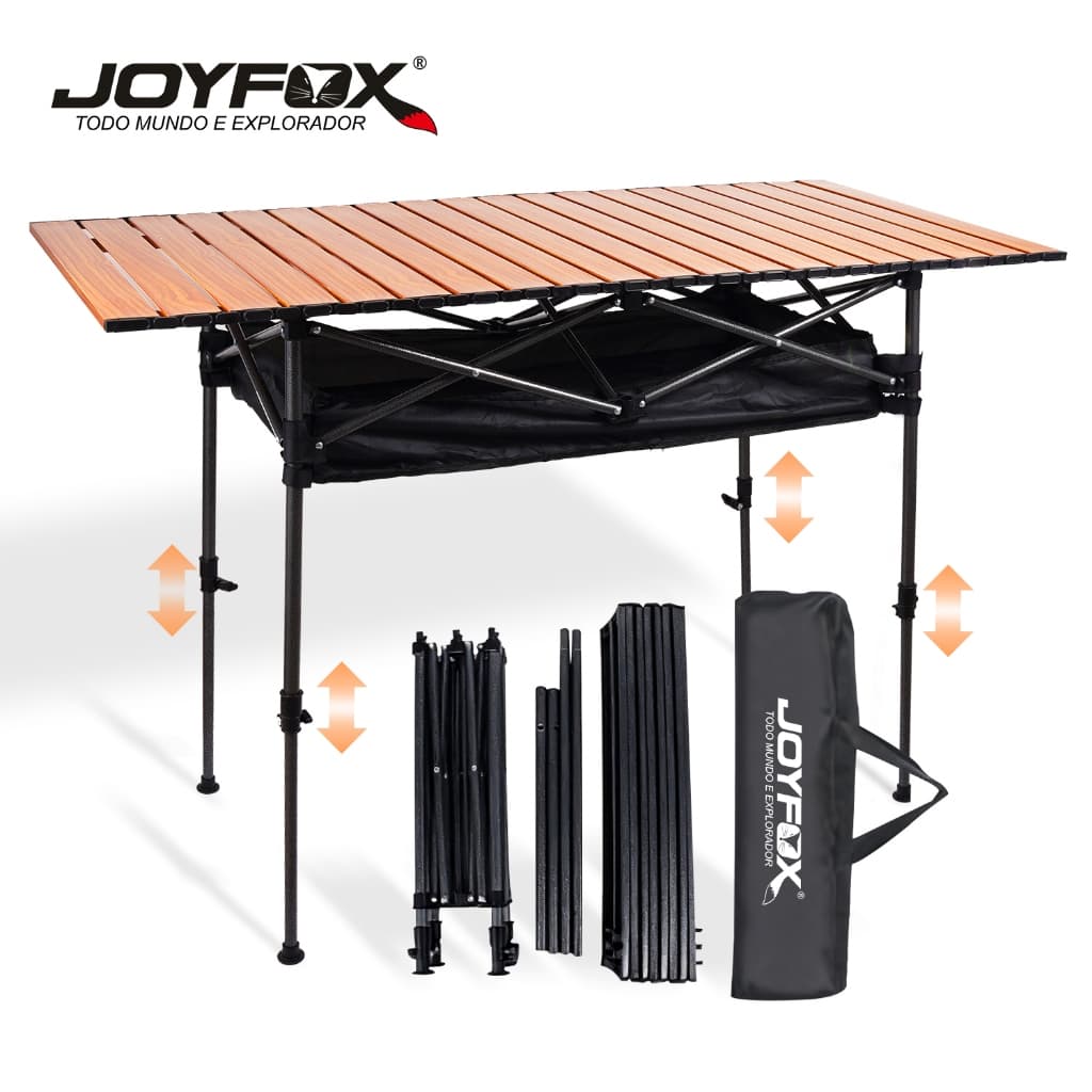 Mesa Dobrável Portátil 120x55cm para Camping Mesa de Acampamento Dobrável Outdoor para Área Externa