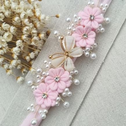 faixa para bebê confortável / tiara com flores / tiara com flores e borboleta / faixa para ensaio