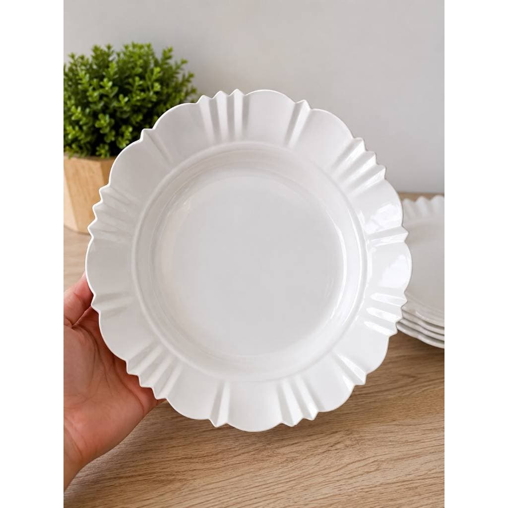 50 PRATOS PLÁSTICO REUTILIZÁVEL FUNDO PARA JANTAR, SOBREMESA FESTAS CHURRASCO BUFFET DURAVÉL