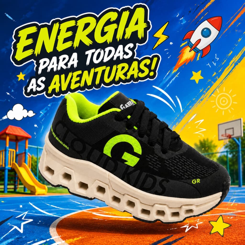 Tênis Infantil Unissex Esportivo Solado Chunky Durável Confortável Leve Para Escola e Brincadeiras 26 AO 33