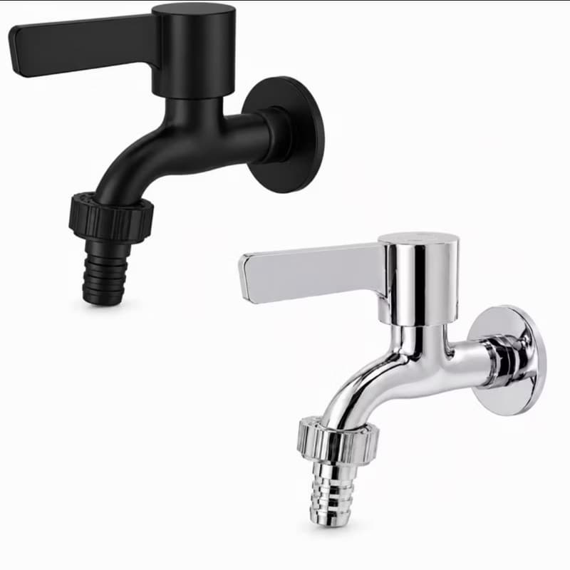 Torneira De Jardim E Tanque Parede Cromada Com Bico 3/4 Metal Maquina De Lavar Alavanca 1/4 Volta