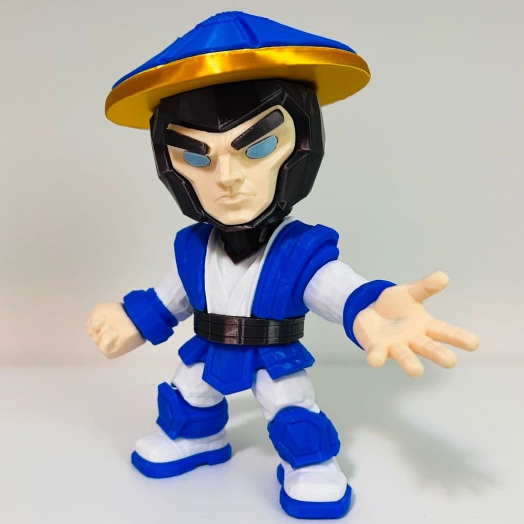 Boneco Raiden Mortal Kombat em Impressão 3D – Colecionável Geek