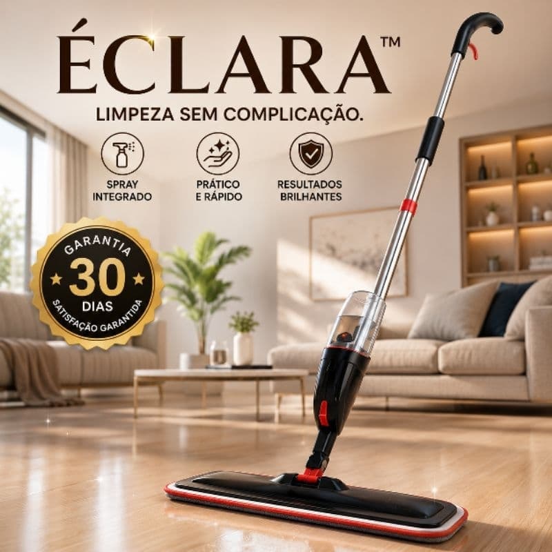 Mop Spray: Rodo para Limpeza Prática, Rápida e Sem Esforço Esfregão com Reservatório Integrado | ÉCLARA™