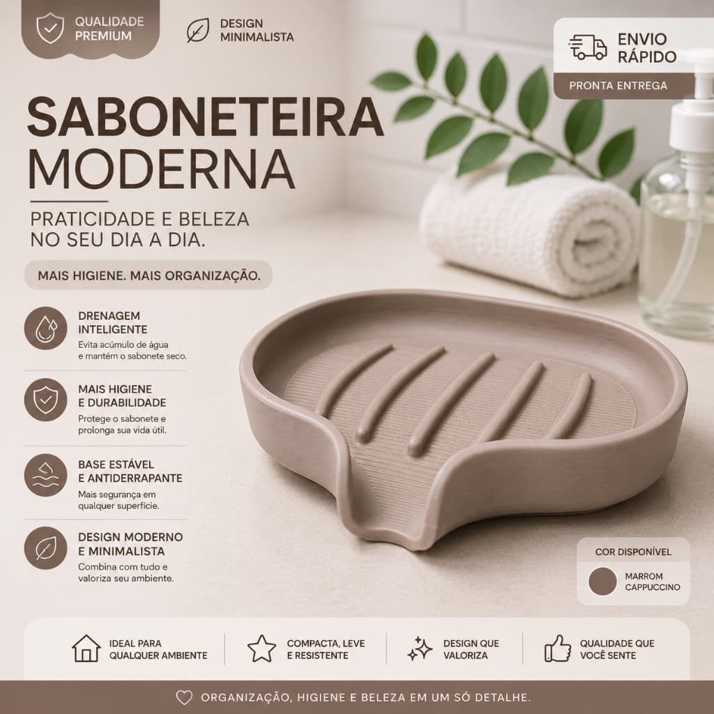 Saboneteira com drenagem /Banheiro, Lavabo pia Minimalista varias cores decoração para banheiro
