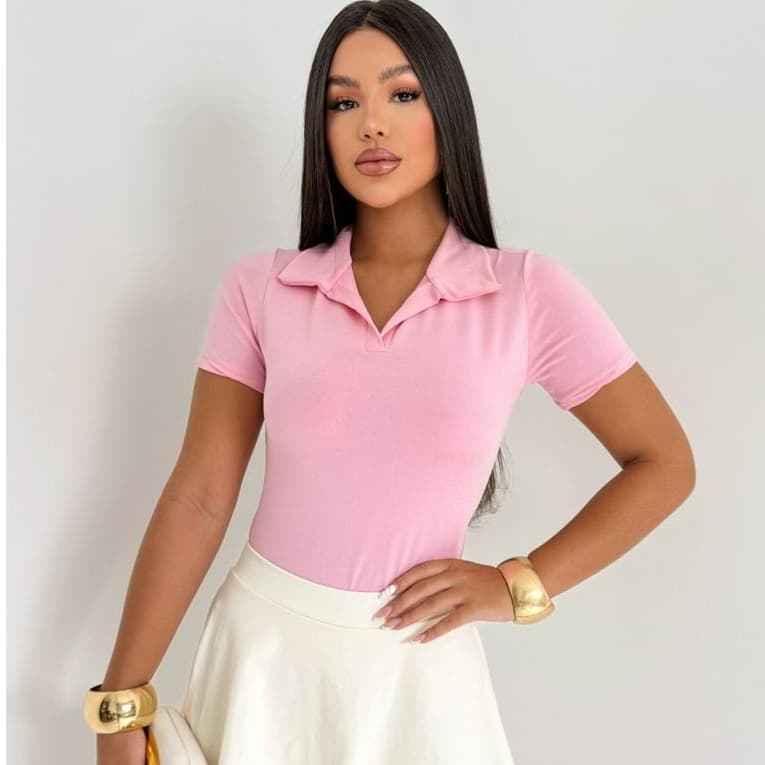 Blusa Polo Feminina SUPLEX Premium | Super Conforto Moda  Verão Mordeno Confortavel