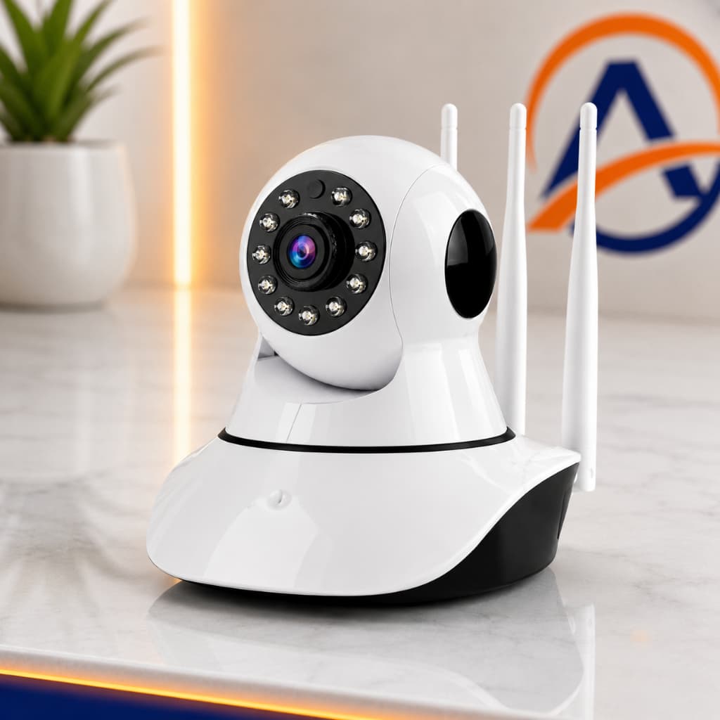 Câmera Ip Robô Wifi 3 Antenas Hd 360º Microfone Babá Eletrônica Robozinho Sem Fio Visão Noturna