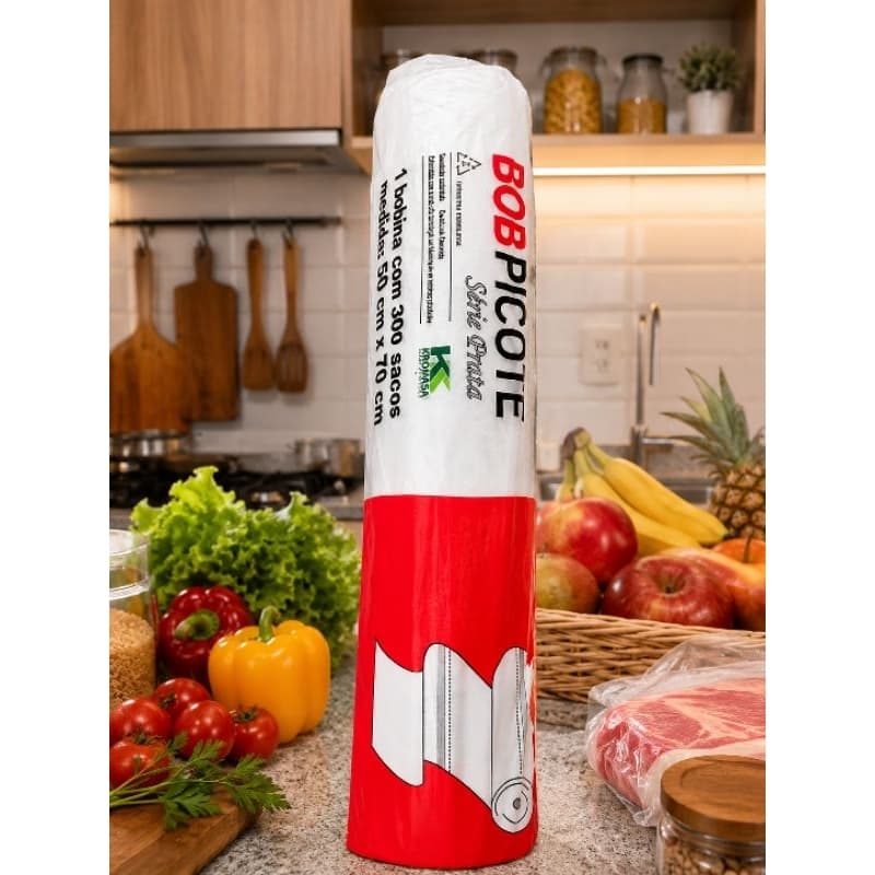 Bobina Picotada 300 Sacos 50x70cm Para Alimentos