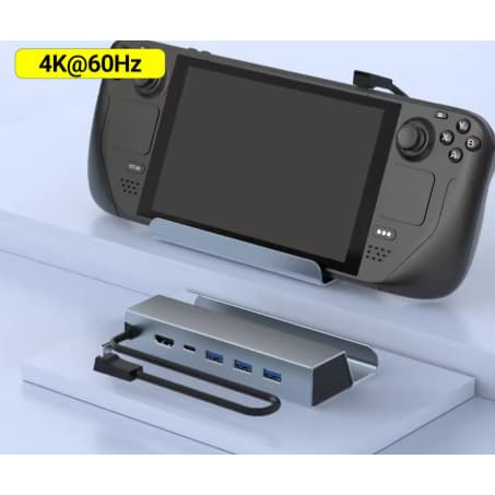 Estação de acoplamento 5 em 1 USB C com 4K 60Hz HDMI para Steam Deck Rog Ally Switch iPad Tipo C para HDTV PD 100W