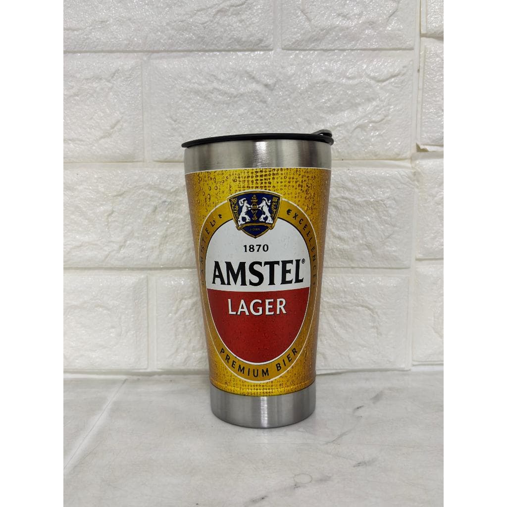 Copo Térmico 473ml Cerveja AMASTEL/brinde/tampa/abridor