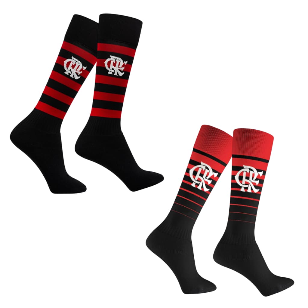 Meião Flamengo Futebol Campo Infantil Juvenil Oficial