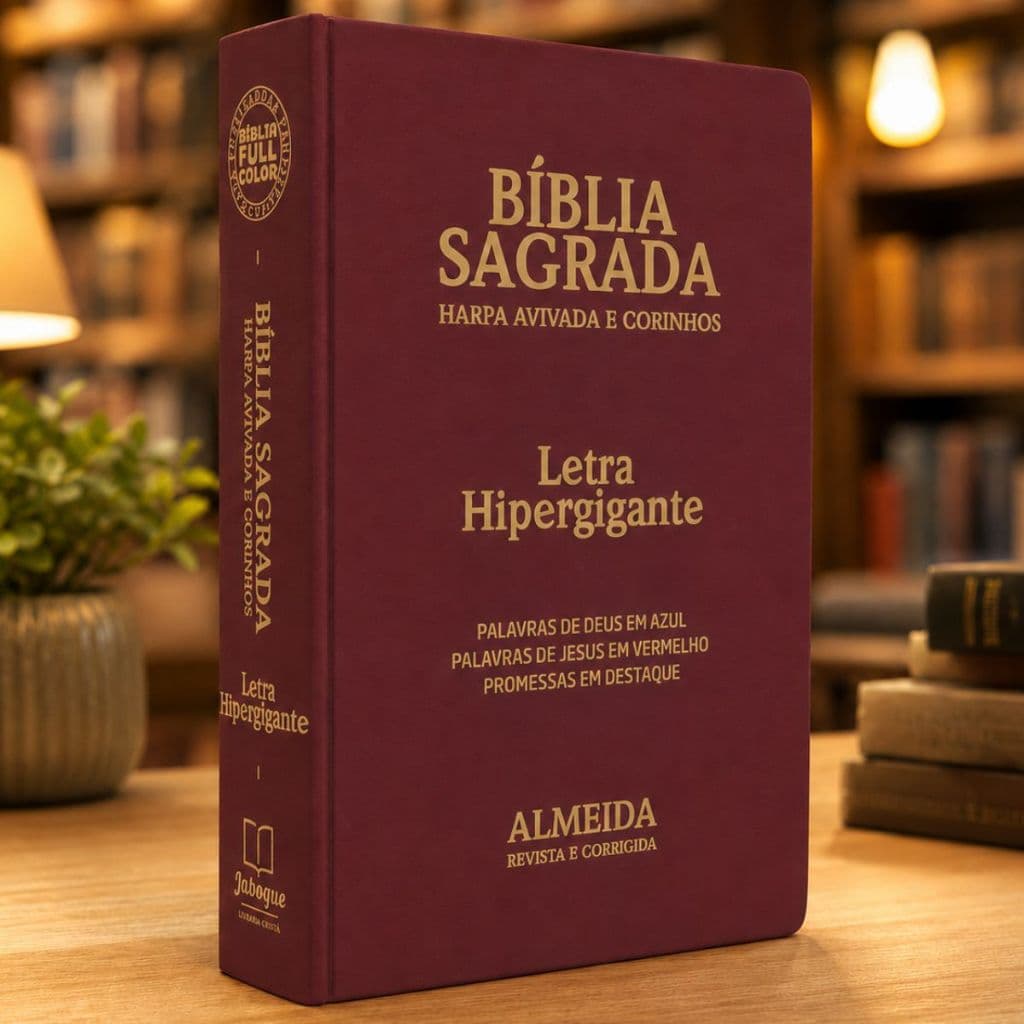 Biblia Letra Hiper Gigante | Harpa & Corinhos | RC | Luxo Bordo