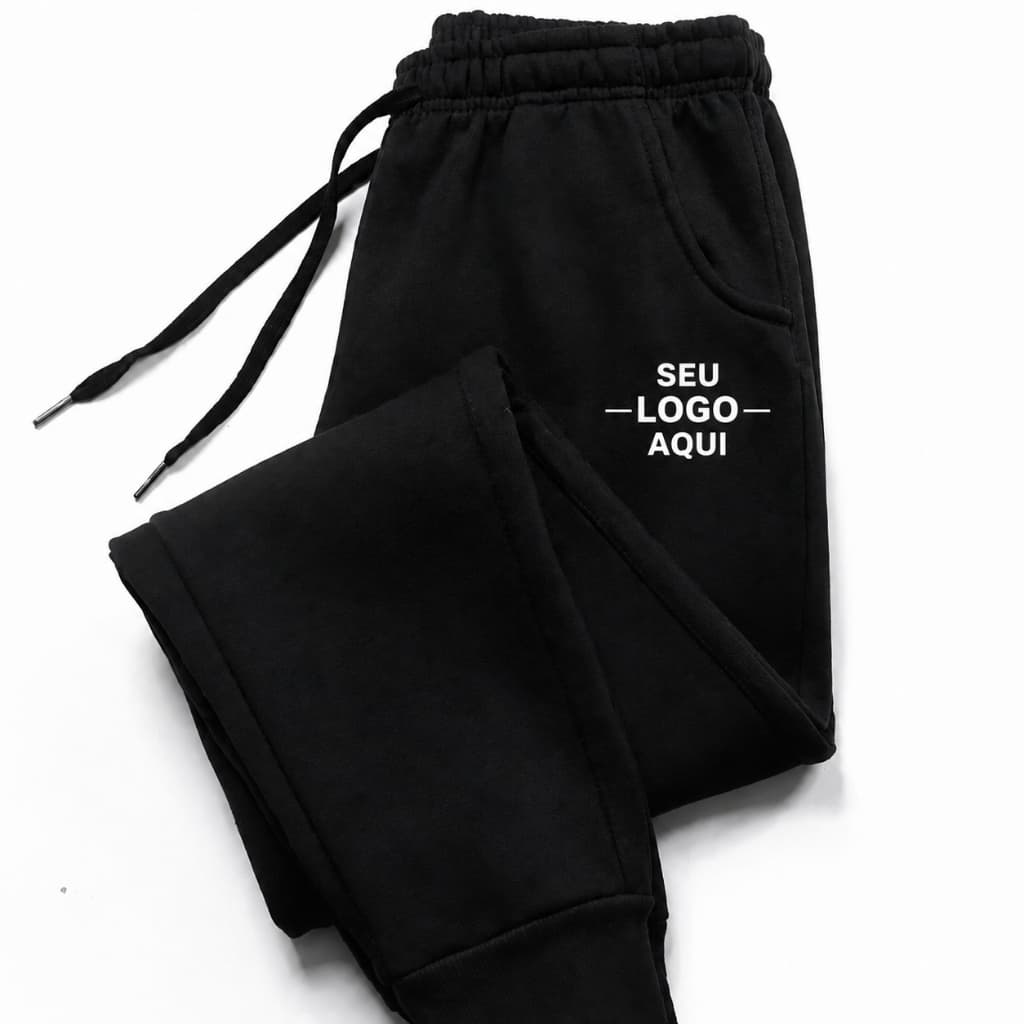 Calça Moletom Masculina Personalizada Seu Logo Aqui  Estampa Exclusiva | Presente Criativo | Unissex