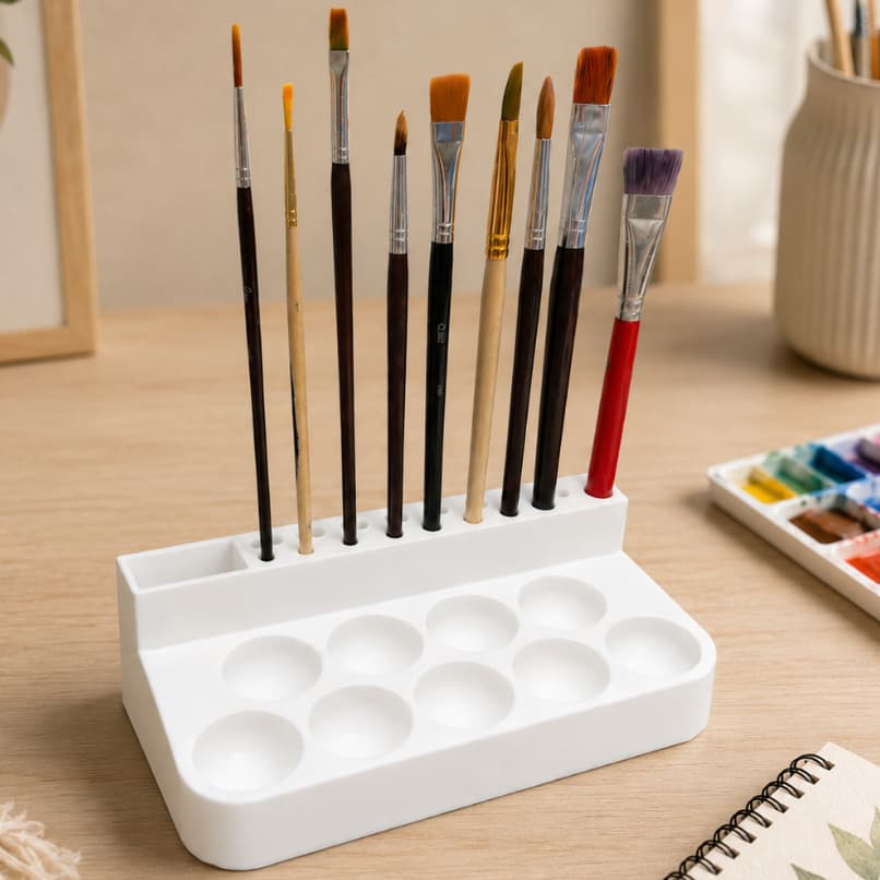 Organizador para Pincéis de Pintura com Paleta para Mistura de Tintas Paleta Pintura Tinta Suporte  Pincel
