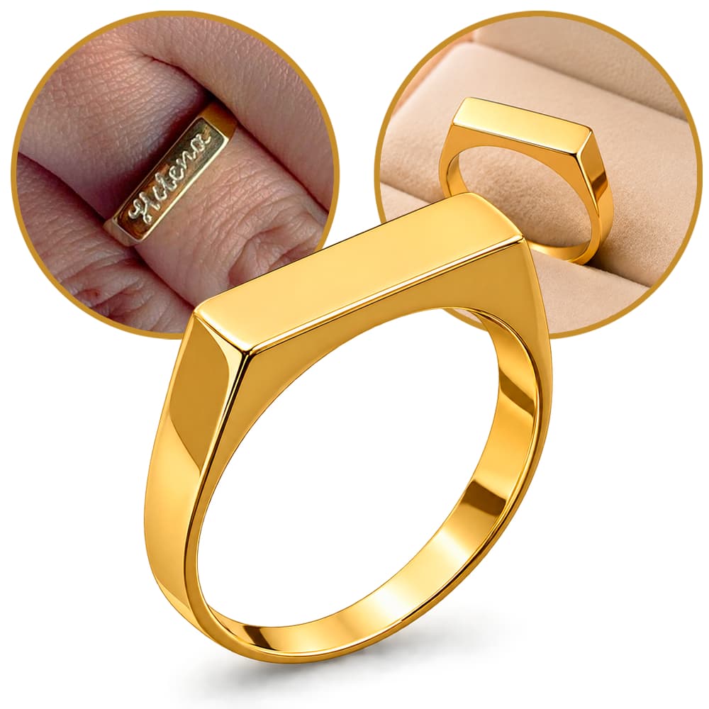 Anel Chapinha Moeda Antiga Original Personalizado Nome Feminino Masculino