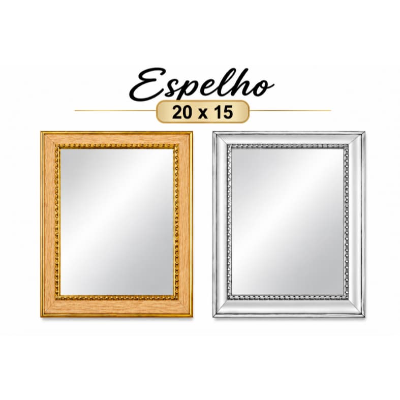 Espelho 20 x 15 Moldura Plástico