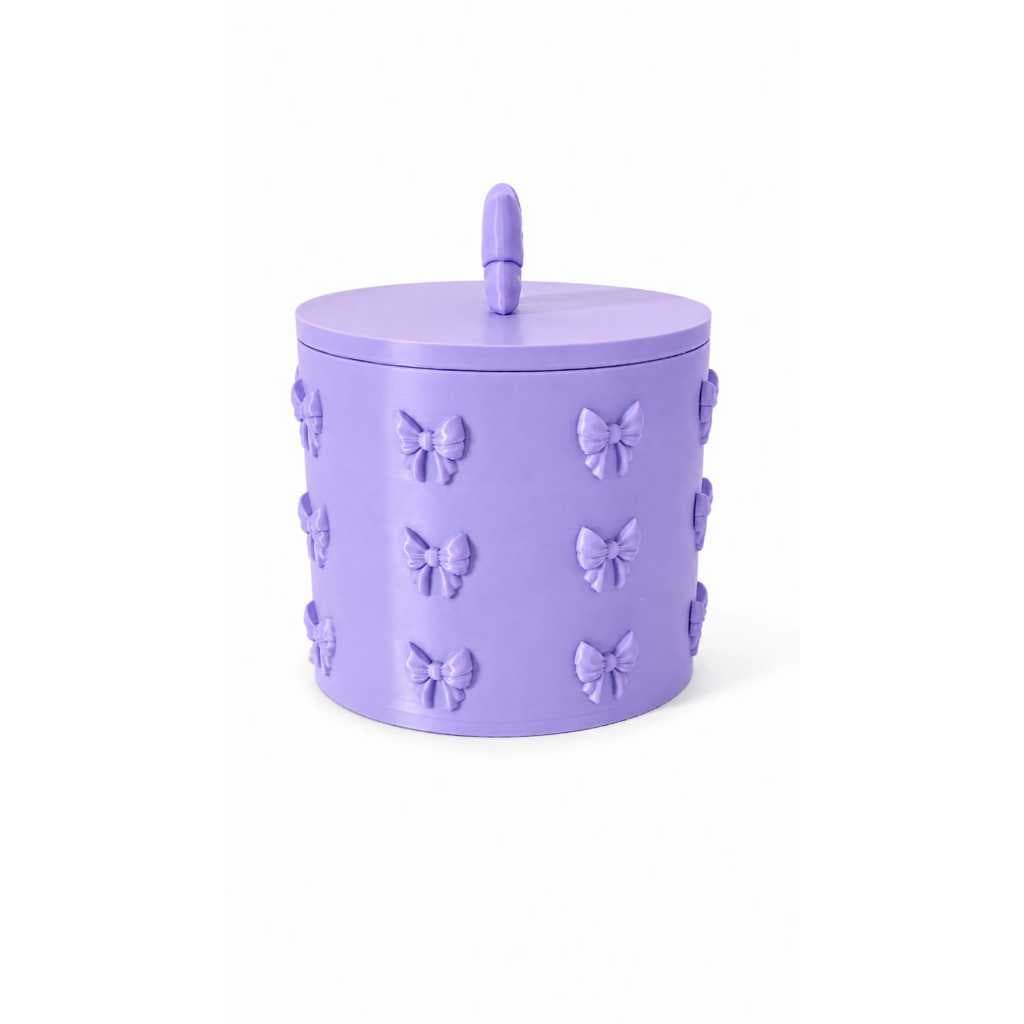 Porta Joias Laço Decorativo com Tampa Organizador de Bijuterias Impressão 3D 10x11cm