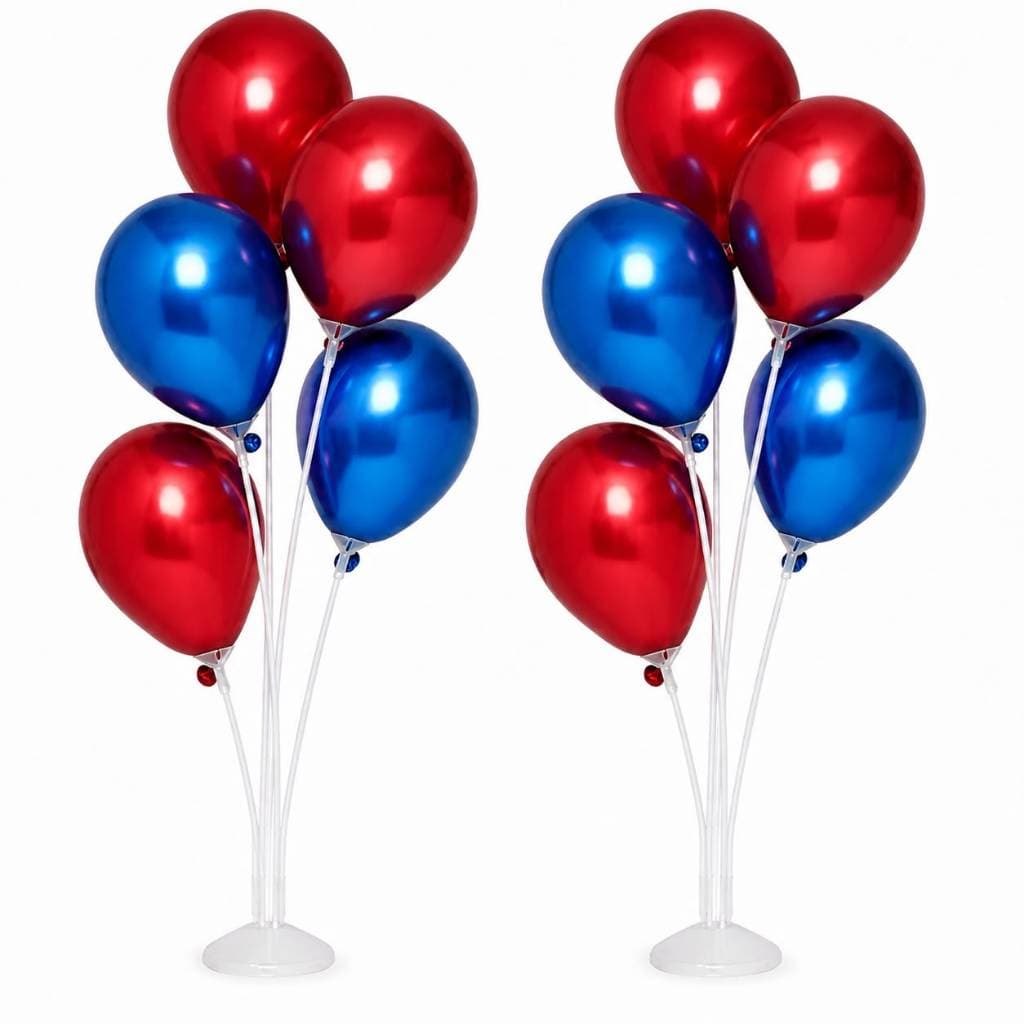 Kit 2 Suporte Mesa Para Balão Festas com varetas 45cm 5 Hastes Decorações e Aniversário