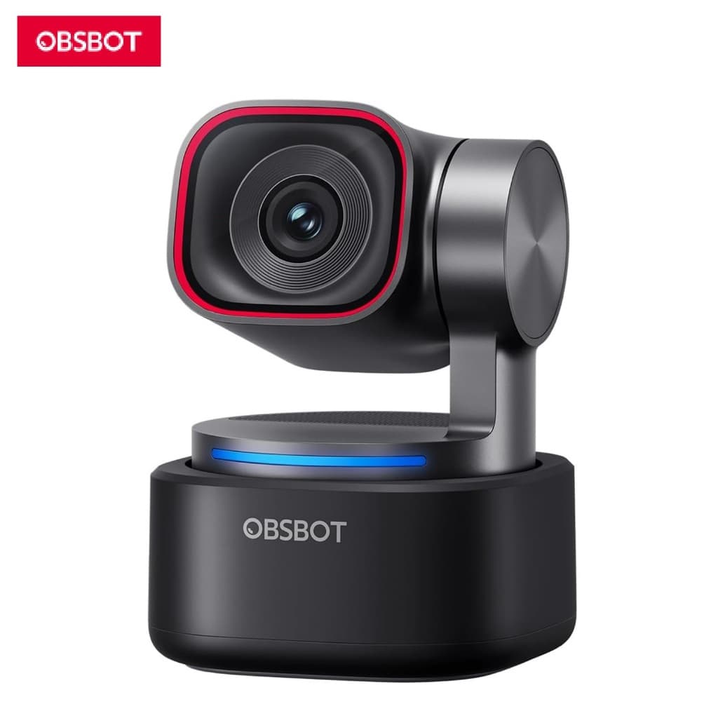 OBSBOT Tiny 3 Webcam PTZ 4K com IA 4K@30fps + 1080P@120fps Sensor CMOS 1/1.28" 50MP AI Tracking 2.0 para Lives VTubers