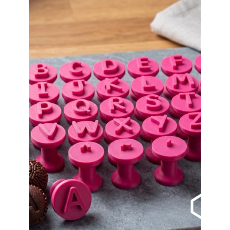 Carimbos para Docinhos Alfabeto Clássico - 26 Modelos