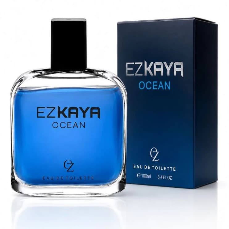 Perfume Masculino 100ml Ez Kaya Ocean Fresco Cheiroso Eua De Toilette Alta Fixação