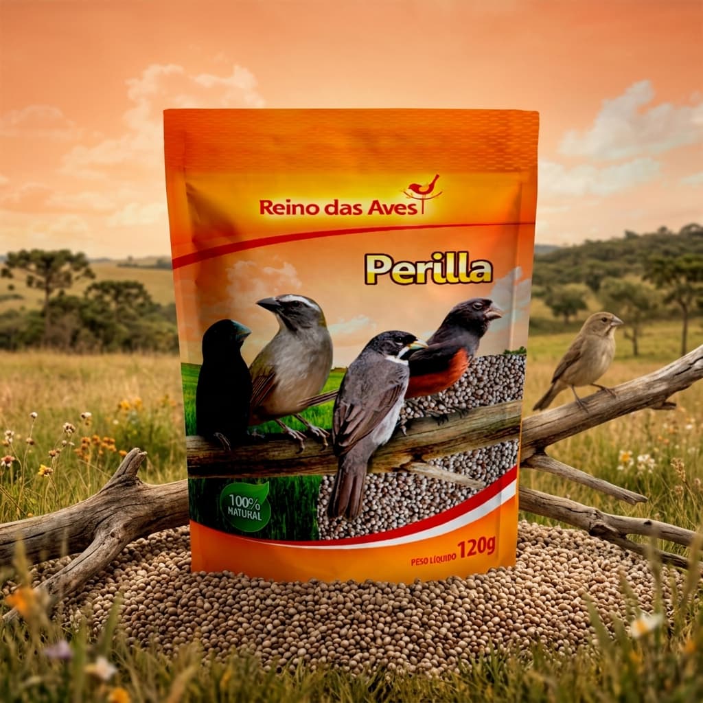 Perilla 120g Semente para Pássaros e Aves Reino das Aves