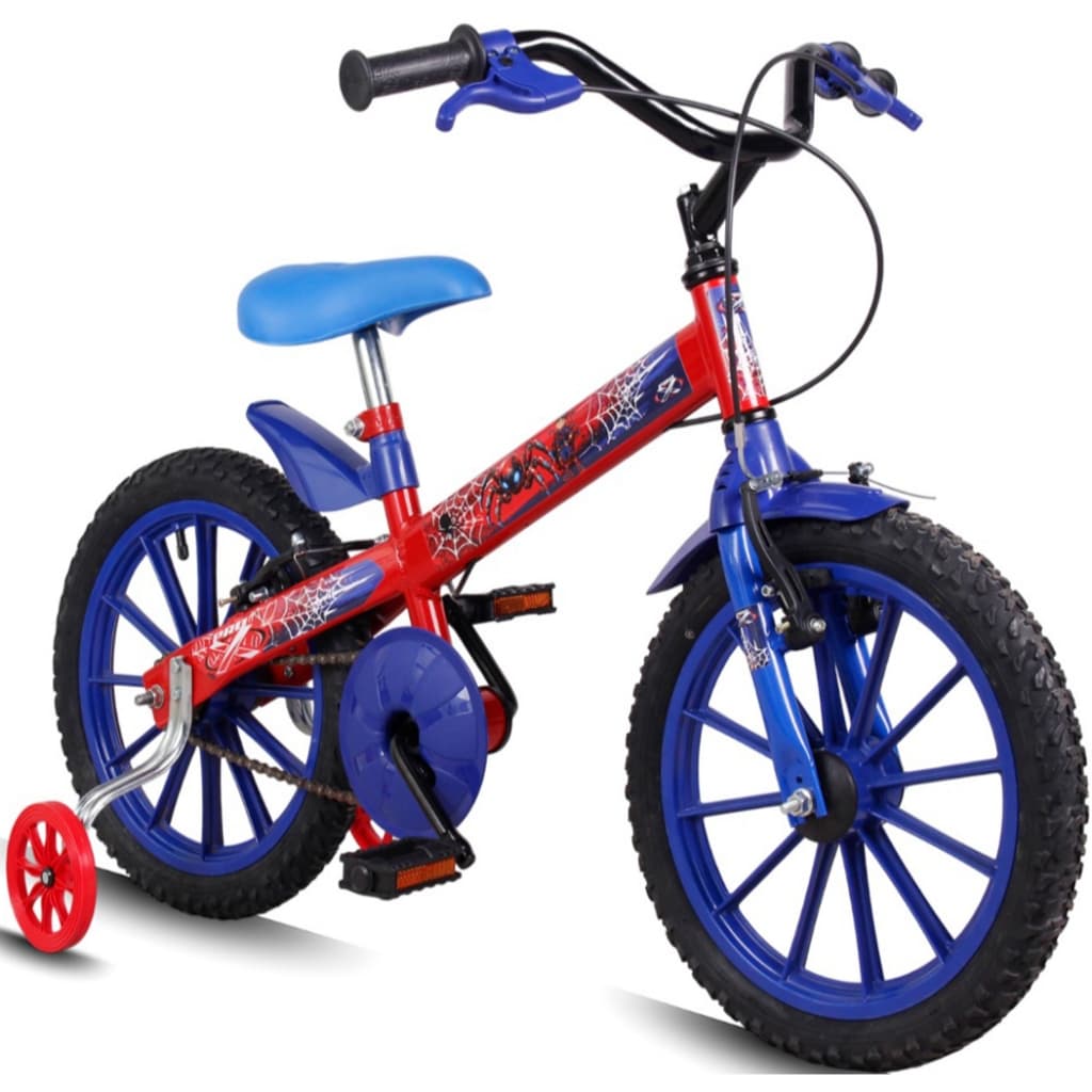 Bicicleta Aro 16 Aranha Menino 4 e 5 anos Homem Spider Infantil Herói com Rodinha