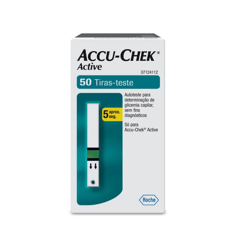 Tiras de Glicemia Accu-Chek Active Roche 50 Tiras para Medição de Glicose