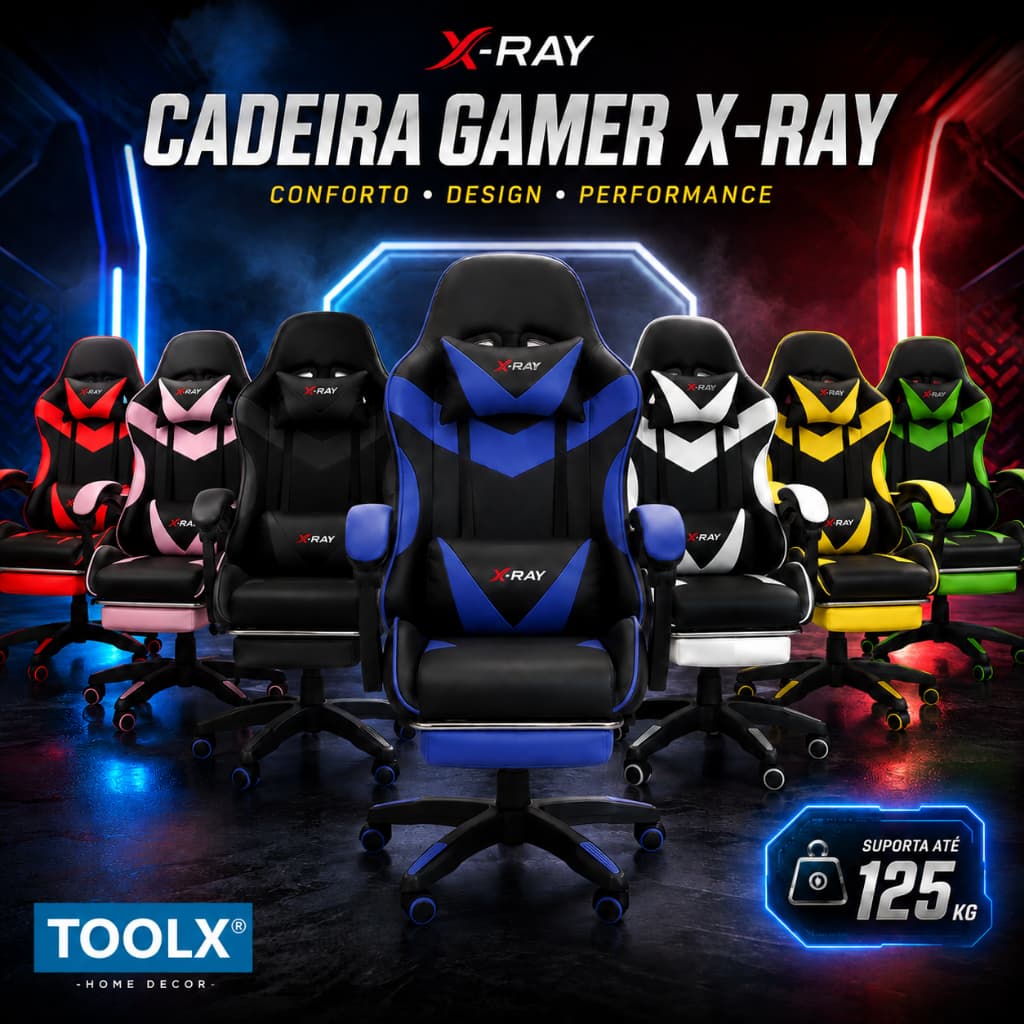 Cadeira Gamer X-RAY Escritório Quarto Gamer