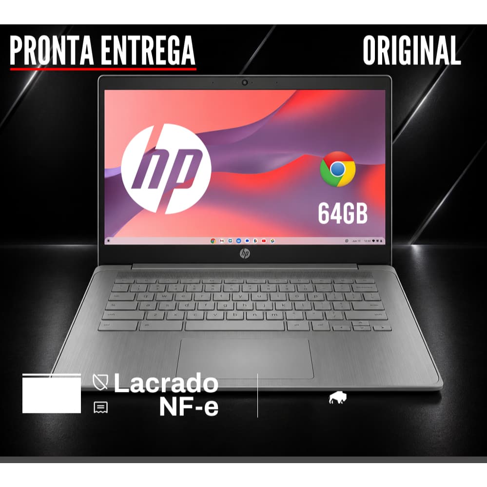 Chromebook HP Intel SSD 64gb DDR4 HDMI Bluetooth WiFi Webcam