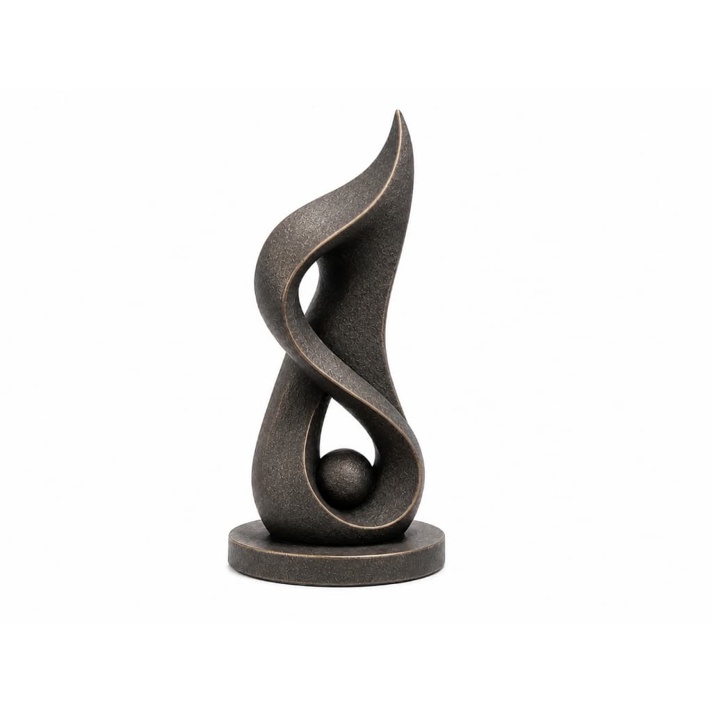 Escultura Decorativa Minimalista Fluxo Infinito Estátua Abstrata para Rack Sala de Estar Escritório Enfeite Moderno Luxo