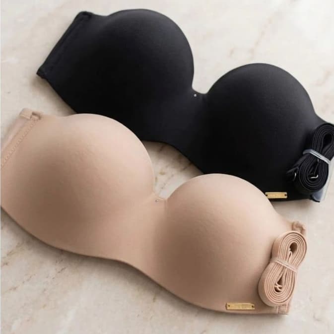 Kit 2 Sutiãs Tomara Que Caia Poliamida Com Alça Removivel Bojo Delfa Prime Ref 1000