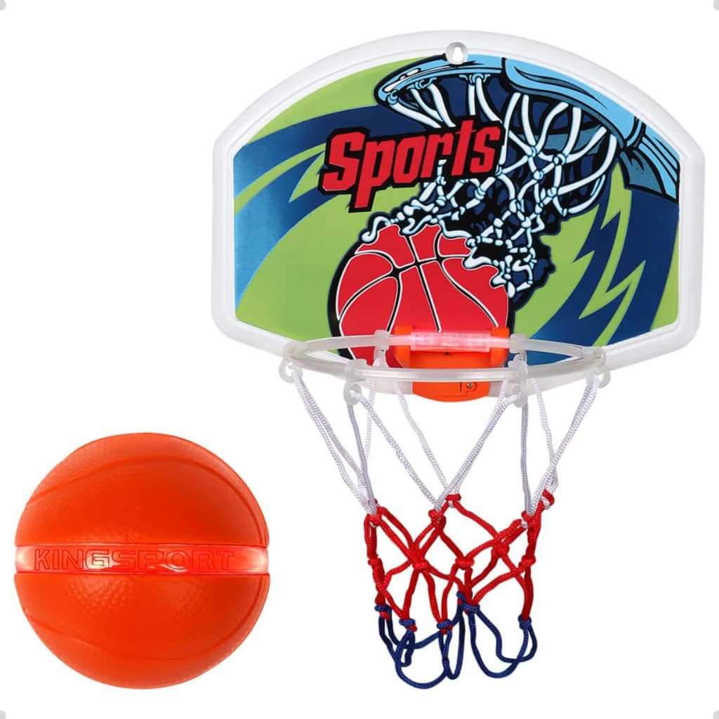 Tabela De Basquete Aro Iluminado Bel Infantil Juvenil Parede Portatil Com Bola E Bomba Basquetebol