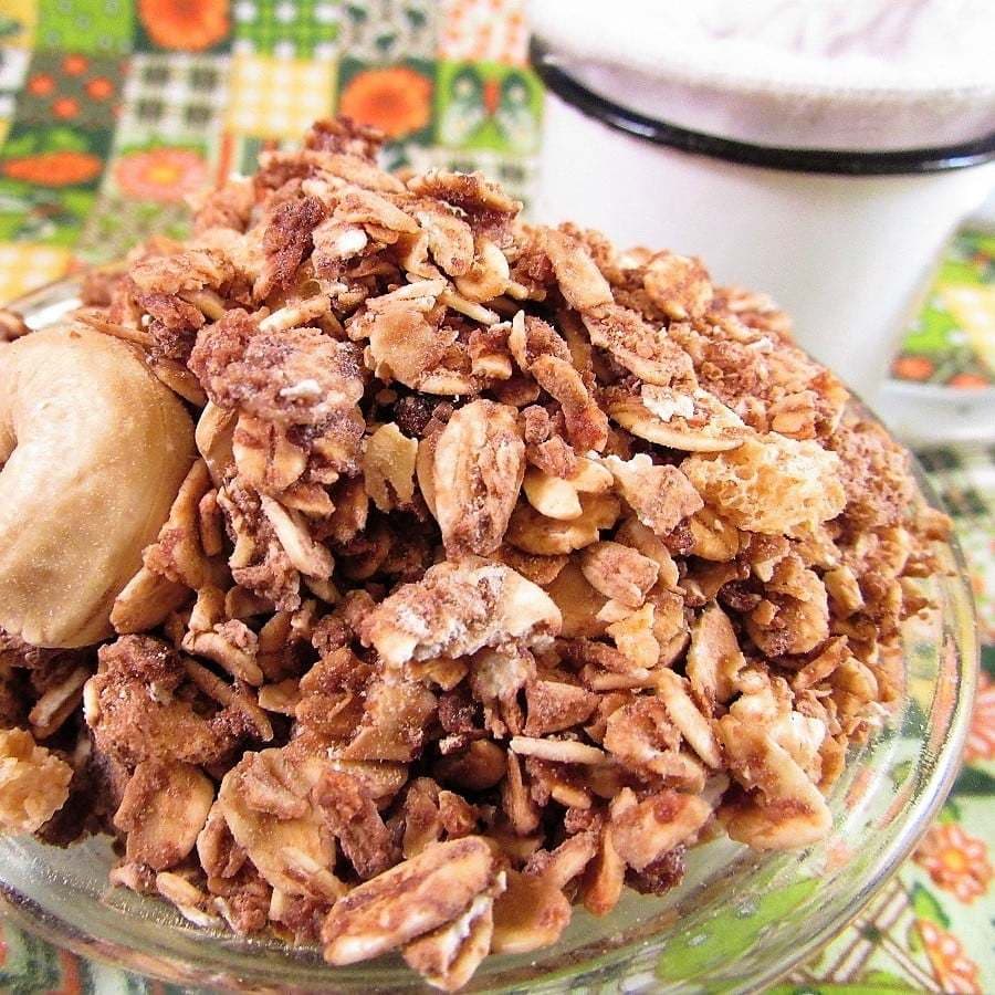 Granel Granola cereais integrais e CACAU 500g