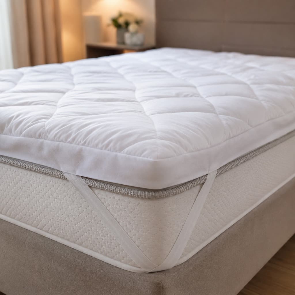 Pillow Top Solteiro Protetor de Cama Toque de Pluma Aconchegante Colchão Macio