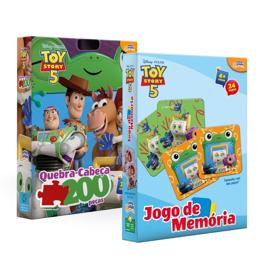 Kit Toy Story Jogo da Memória + Quebra Cabeça Infantil Toyster | Férias Jogos Infantis