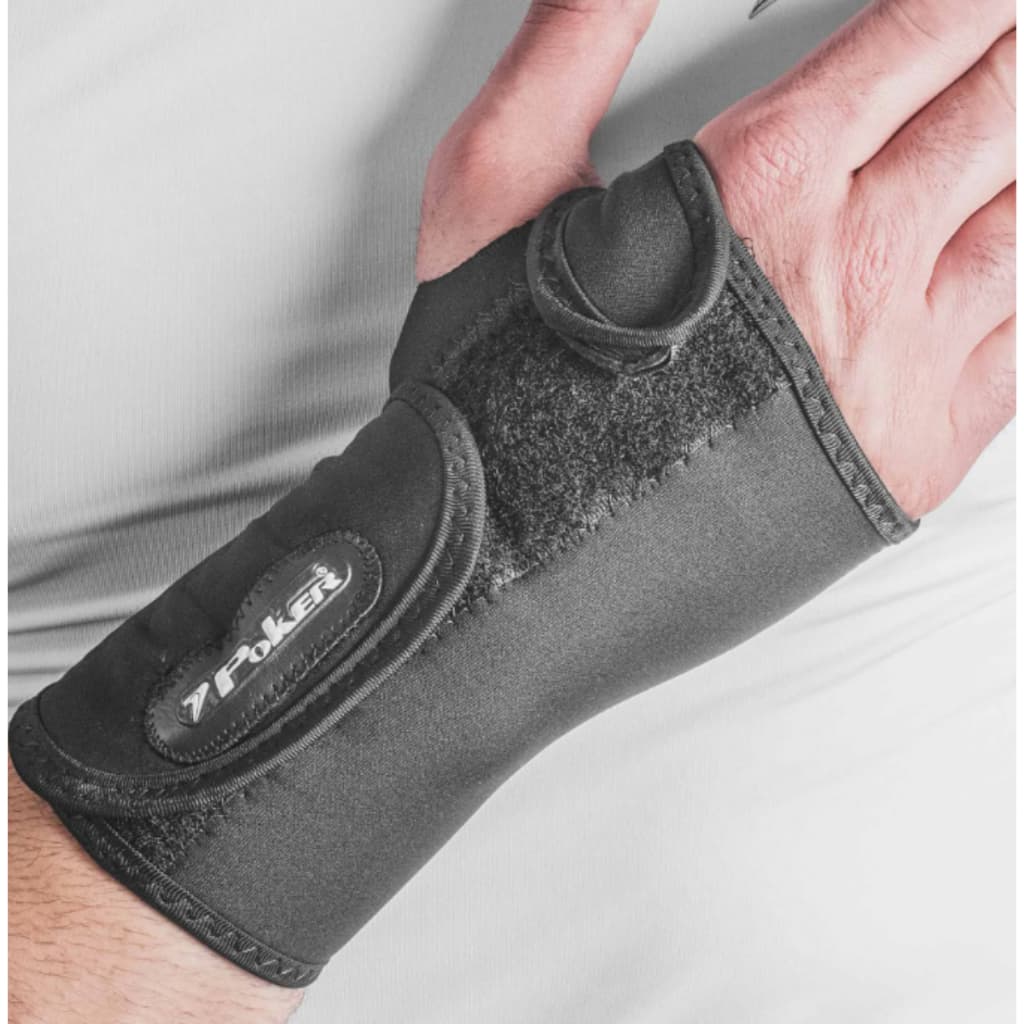 Munhequeira Com Tala Poker Neoprene Tala Removível Ajustavel