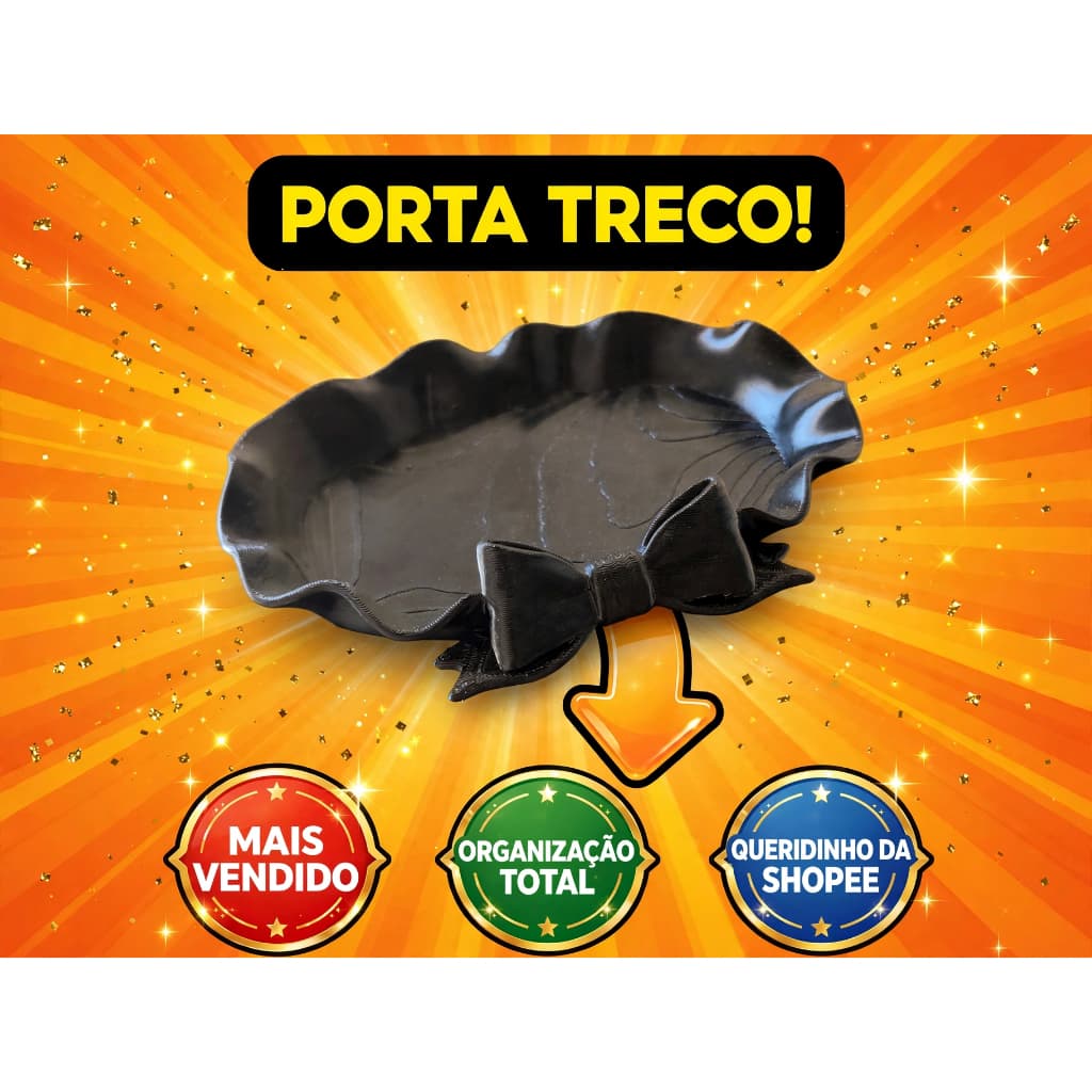 Porta Treco Organizador Bandeja Com Laco Decorativo para brinco pulseiras aneis colar