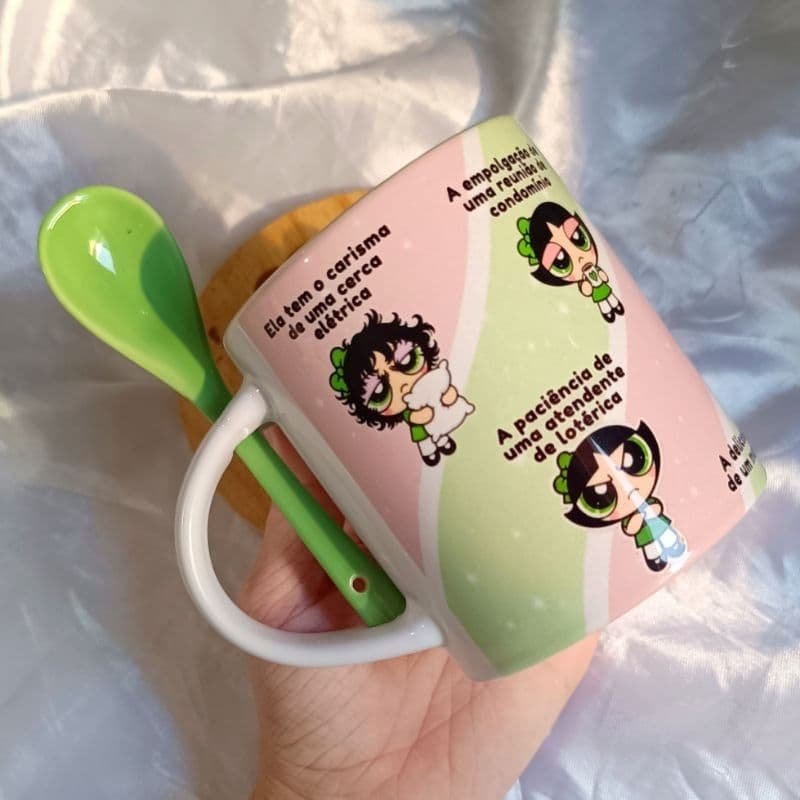 Caneca docinho, Caneca super poderosas, Caneca divertida, Caneca meninas super poderosas, Caneca personalizada