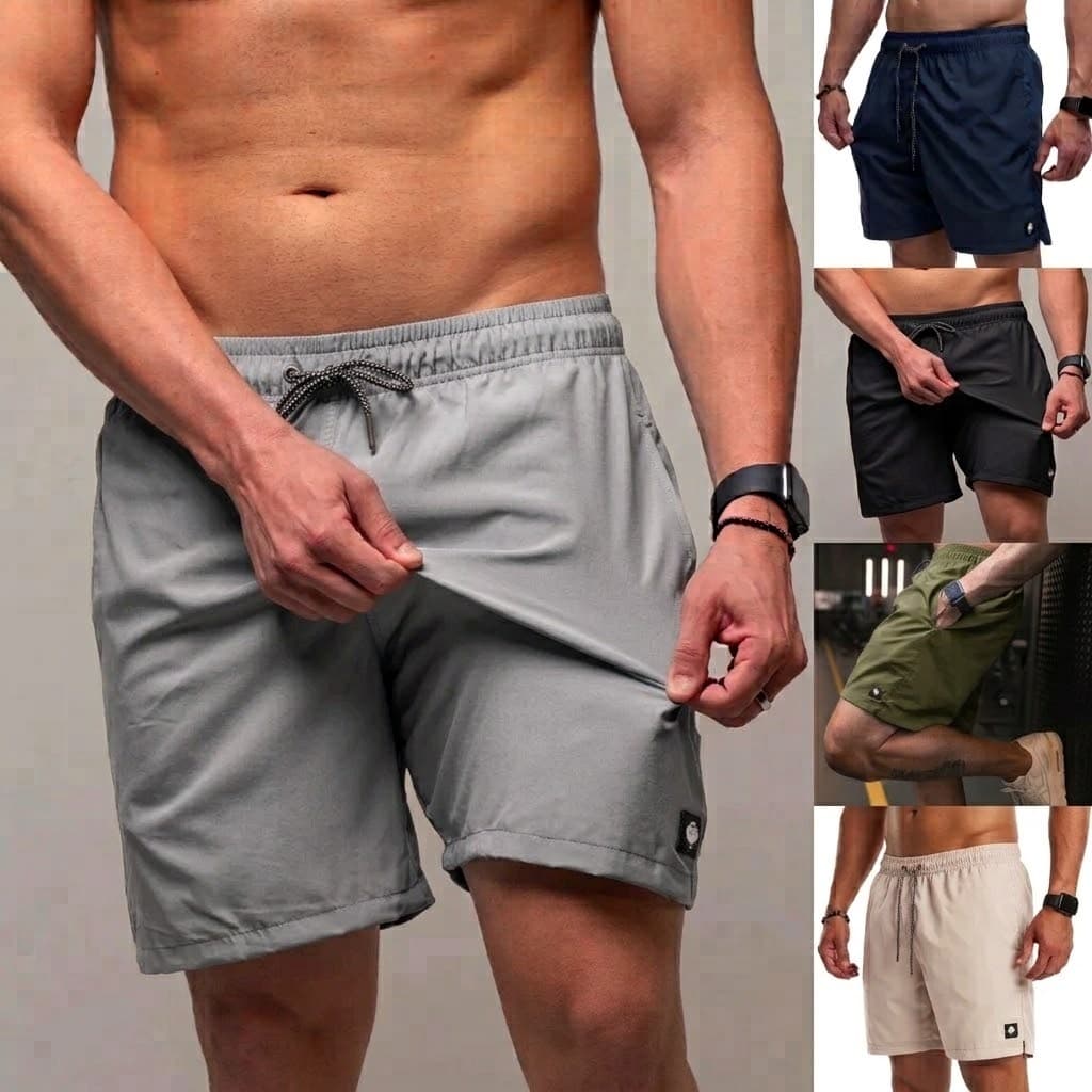 Short Praia Masculino Microfibra Tactel Elastano Academia Corrida Futebol Secagem Rápida