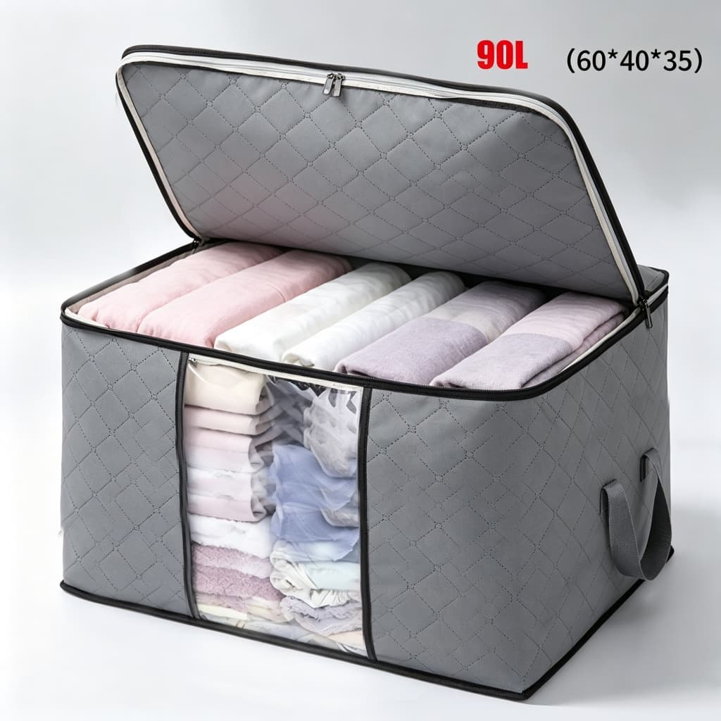Saco Organizador para Cobertor Caixa Organizadora Casaco Guarda Roupa Home Organizers Wardrobe Organizers