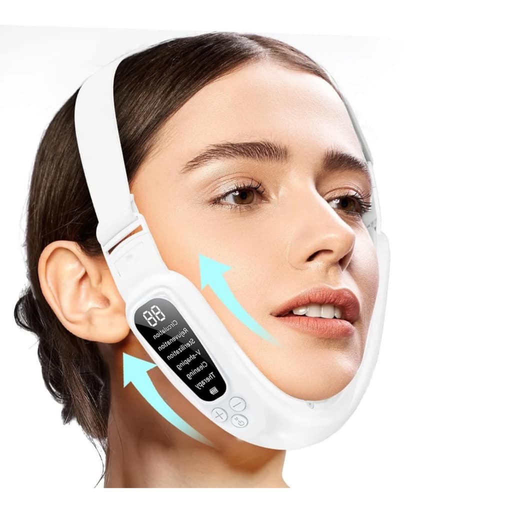 Massageador Facial Inteligente Com Rosto Em V , Redutor De Queixo Duplo , Ferramenta De Cuidados Faciais Para Apertar O