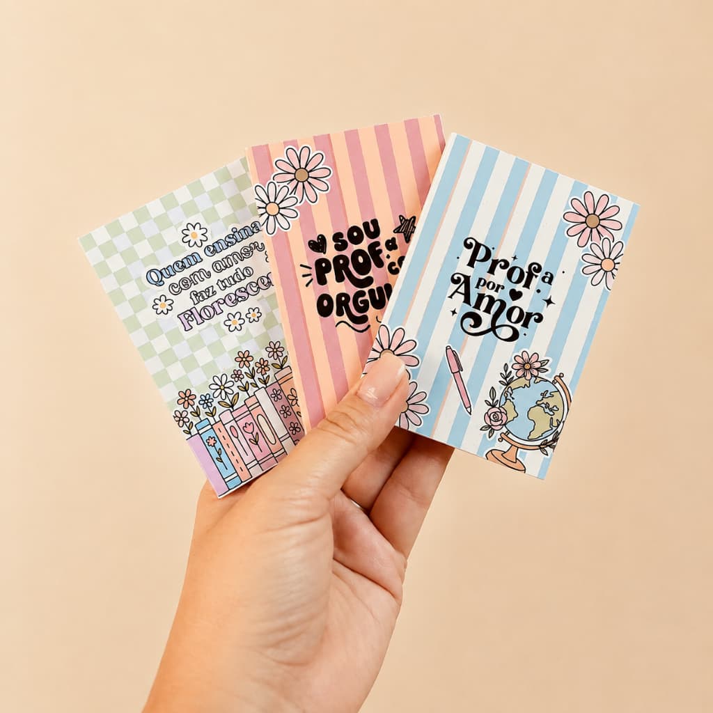 Lembrancinha Personalizada Dia dos Professores - Bloquinho Personalizado Criativo e Delicado - Kit com 5,10,20,25 Unid.