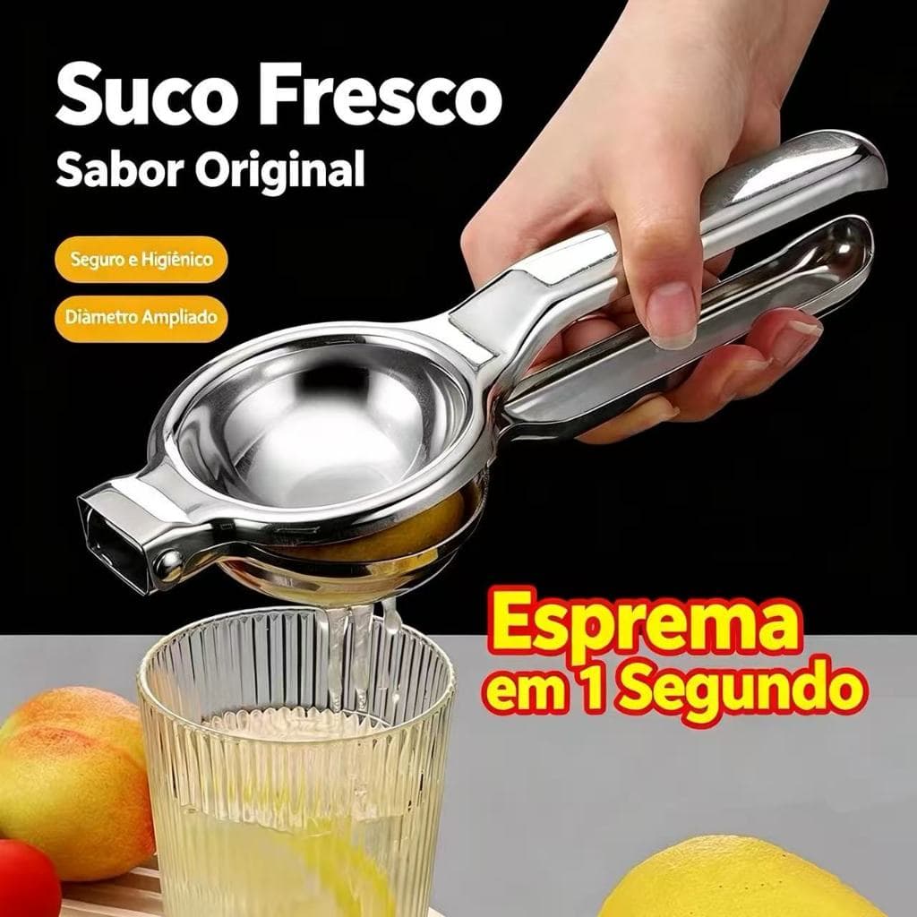 Espremedor Manual de Frutas em Aço Inoxidável, Espremedor de Limão e Laranja para Cozinha Doméstica