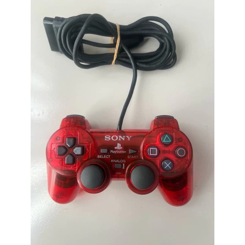 Controle Joystick Sony Playstation 2 Crimson Red